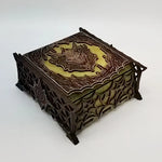 Keepsake Box Wooden Laser-Cut Fantasy Design for Gaming Collectibles
