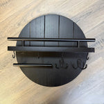Key Holder Wall-Mounted Two-Tier Wood & Bamboo