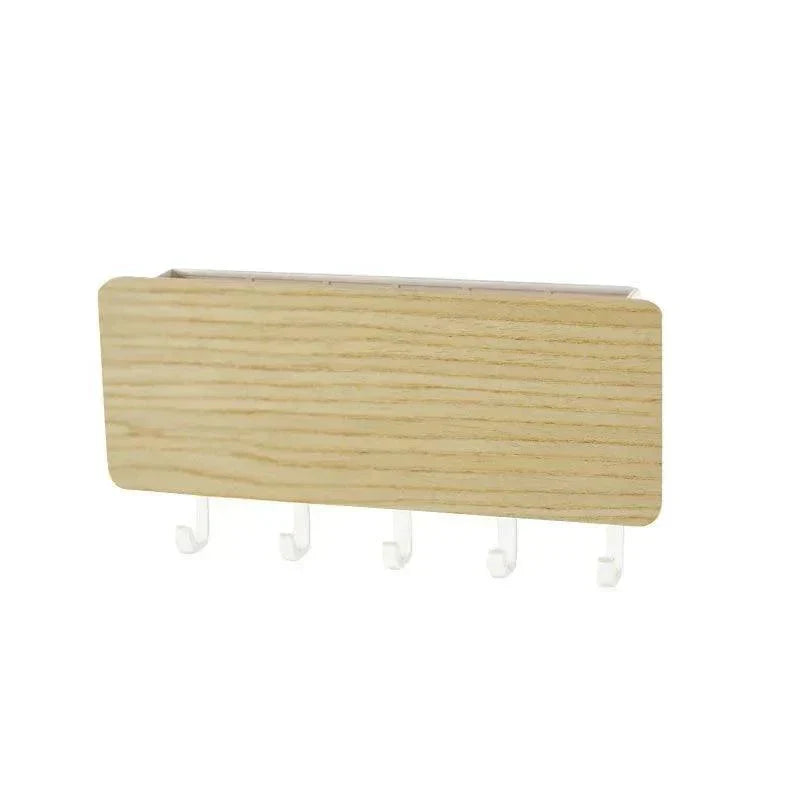 Key Organizer Bamboo Wall-Mount 6.6 Lb Capacity