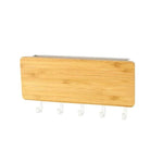 Key Organizer Bamboo Wall-Mount 6.6 Lb Capacity