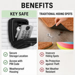 Key Safe Weather-Resistant Metal Adjustable Combination Lock