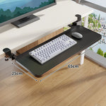 Keyboard Tray Sliding Clamp-On Wood-Grain Surface