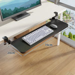 Keyboard Tray Sliding Clamp-On Wood-Grain Surface