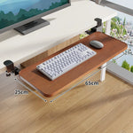 Keyboard Tray Sliding Clamp-On Wood-Grain Surface