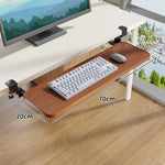 Keyboard Tray Sliding Clamp-On Wood-Grain Surface