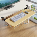 Keyboard Tray Sliding Clamp-On Wood-Grain Surface