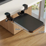 Keyboard Tray Sliding Clamp-On Wood-Grain Surface