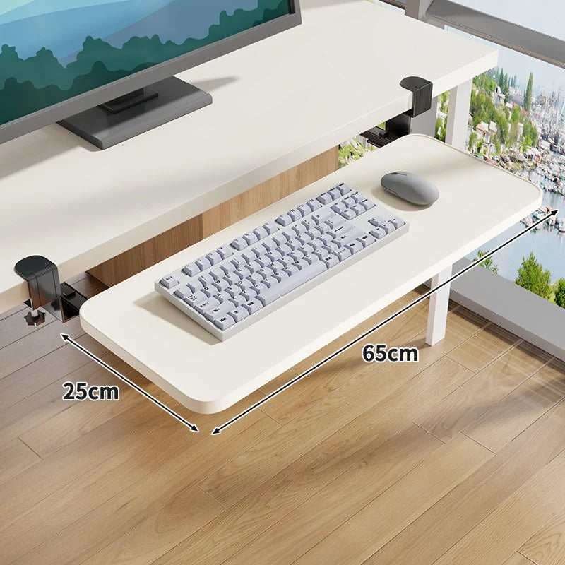Keyboard and Mouse Tray Sliding Clamp-On Desk Mount