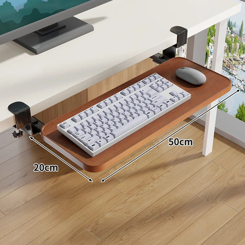 Keyboard and Mouse Tray Sliding Clamp-On Desk Mount