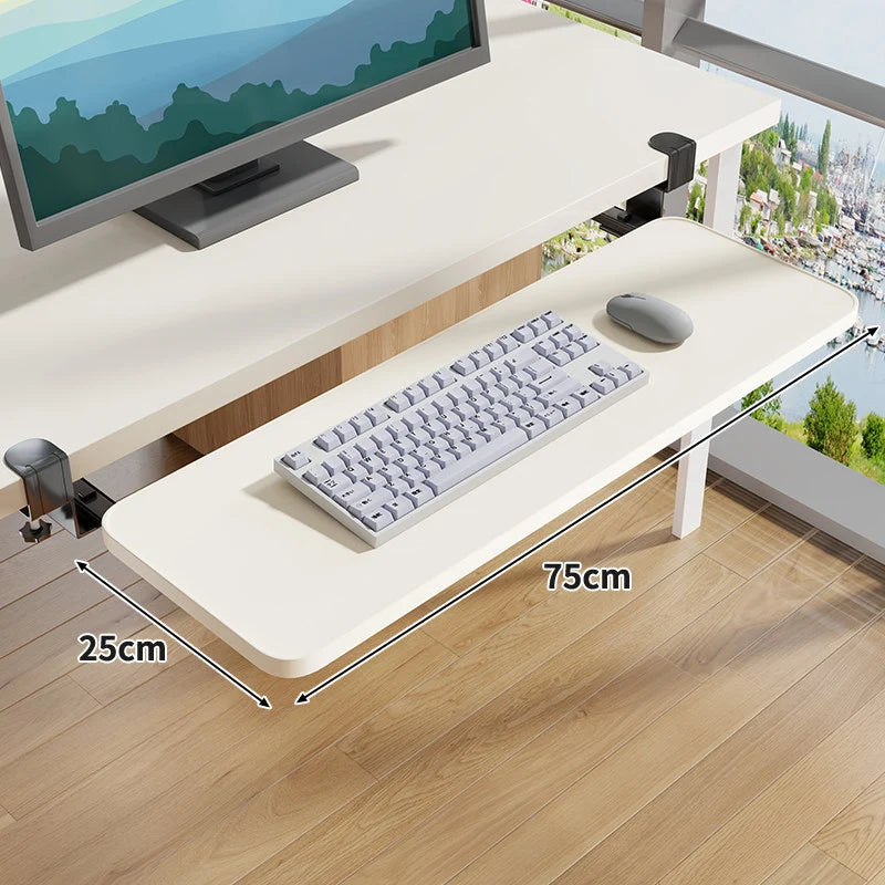 Keyboard and Mouse Tray Sliding Clamp-On Desk Mount