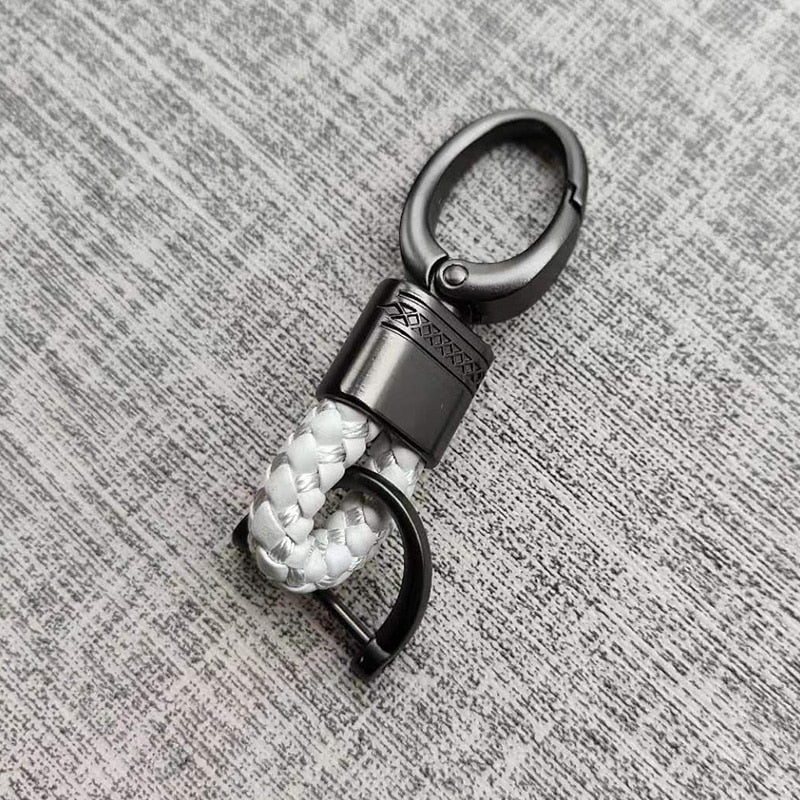 Keychain Lanyard Woven Loop Metal Key Ring