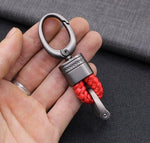 Keychain Lanyard Woven Loop Metal Key Ring