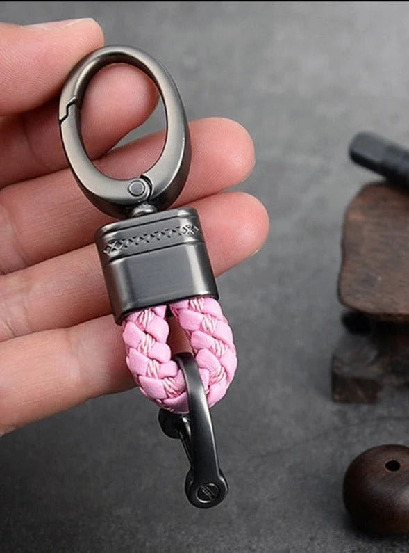 Keychain Lanyard Woven Loop Metal Key Ring