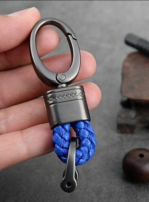 Keychain Lanyard Woven Loop Metal Key Ring