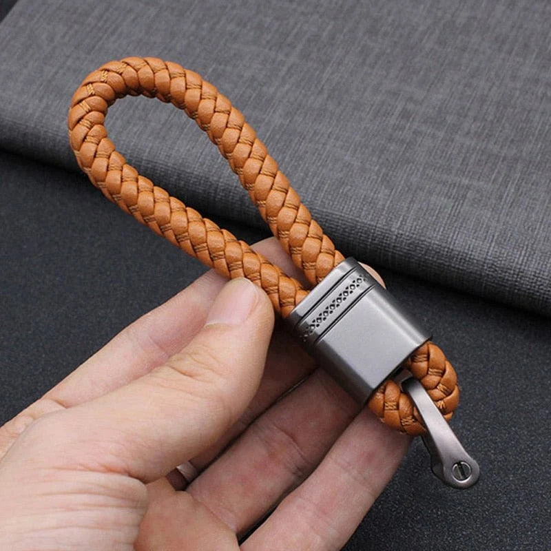 Keychain Lanyard Woven Loop Metal Key Ring