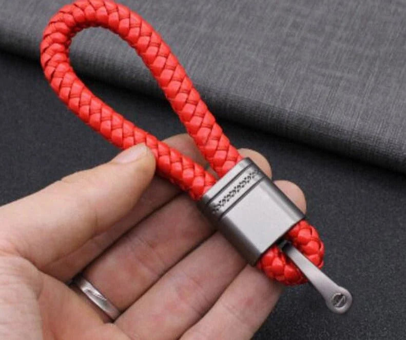 Keychain Lanyard Woven Loop Metal Key Ring