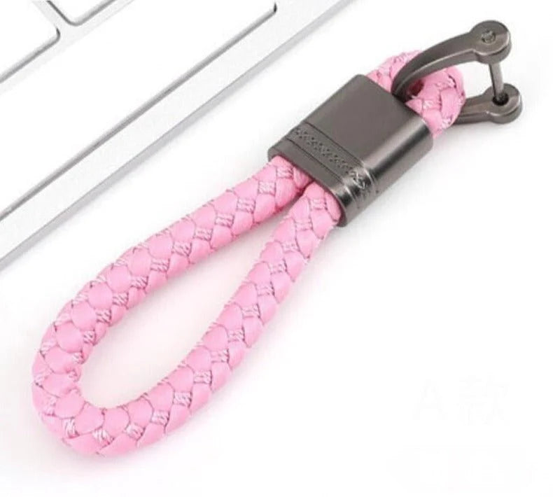 Keychain Lanyard Woven Loop Metal Key Ring