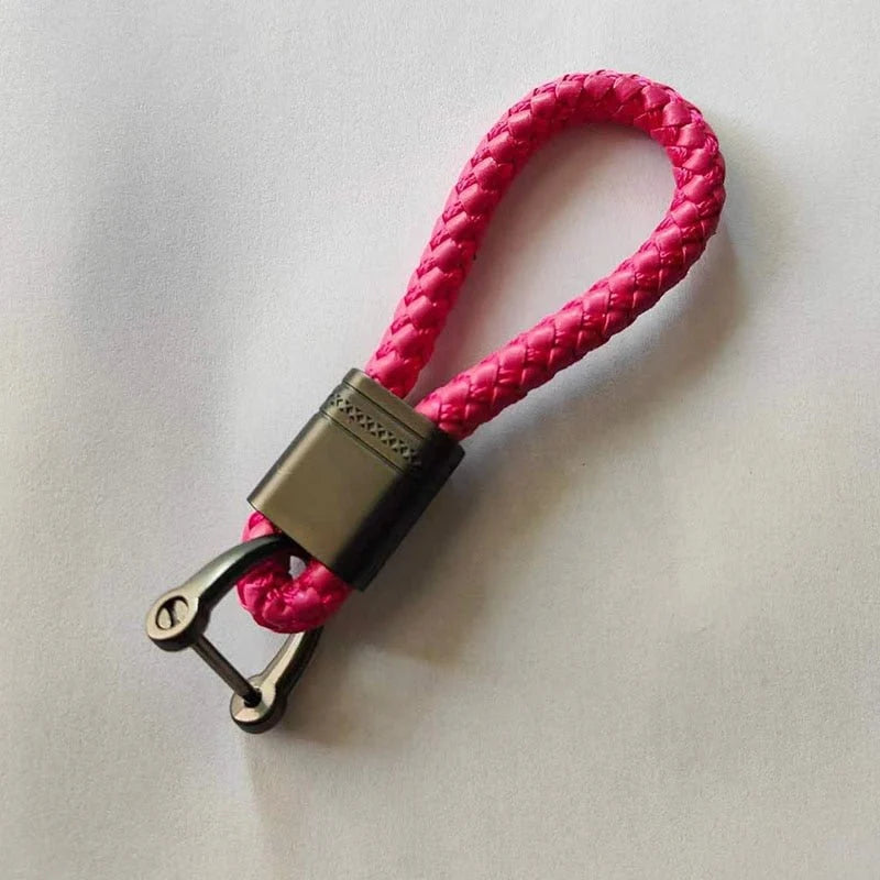 Keychain Lanyard Woven Loop Metal Key Ring