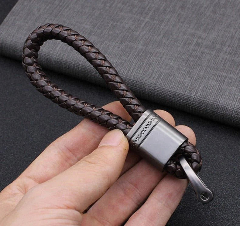 Keychain Lanyard Woven Loop Metal Key Ring