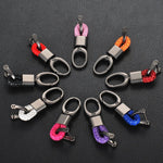 Keychain Lanyard Woven Loop Metal Key Ring