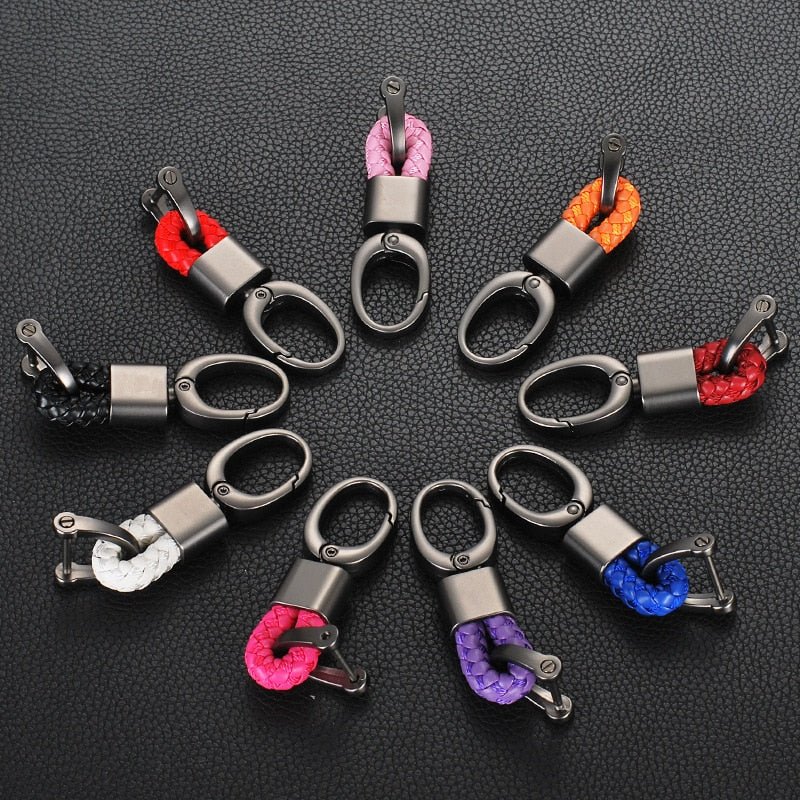 Keychain Lanyard Woven Loop Metal Key Ring