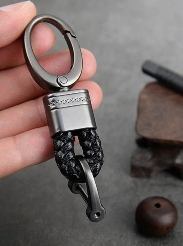 Keychain Lanyard Woven Loop Metal Key Ring
