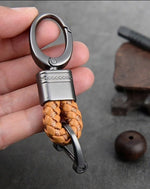 Keychain Lanyard Woven Loop Metal Key Ring