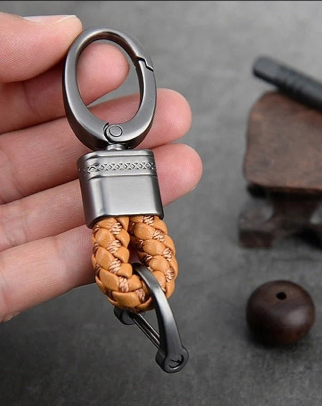 Keychain Lanyard Woven Loop Metal Key Ring