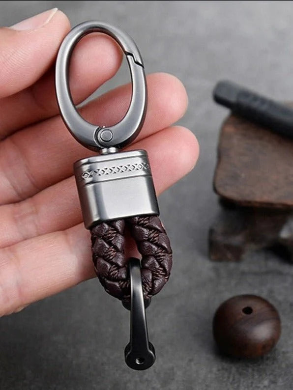 Keychain Lanyard Woven Loop Metal Key Ring