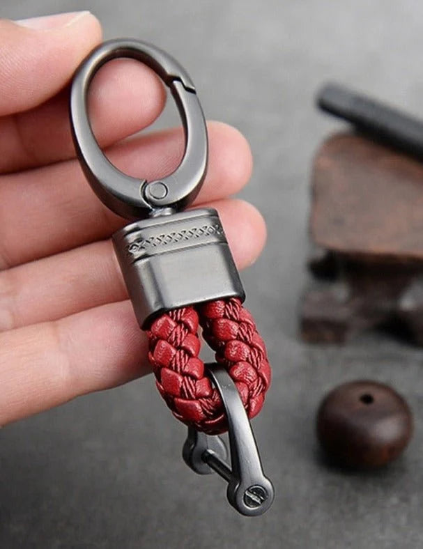 Keychain Lanyard Woven Loop Metal Key Ring