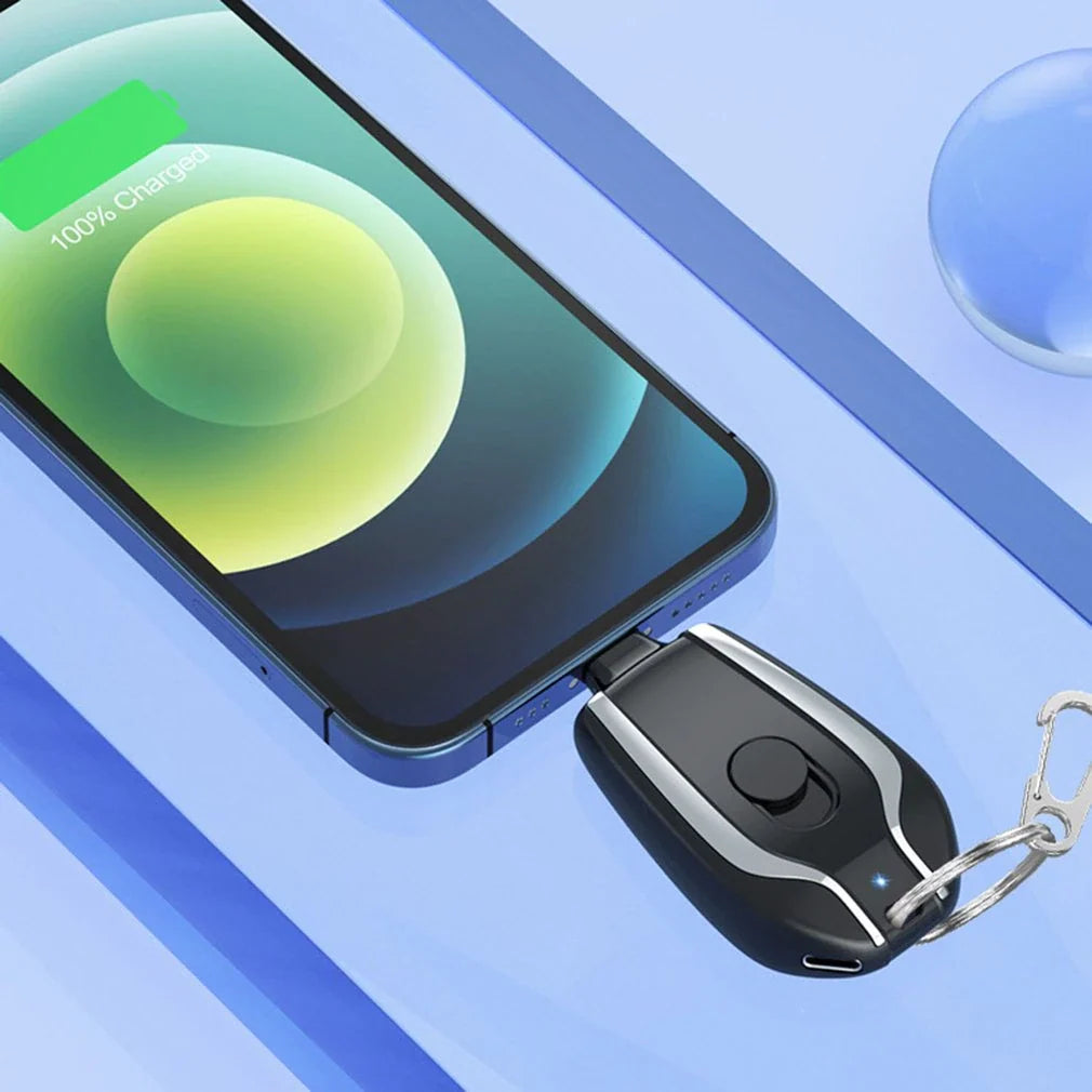 Keychain Power Bank Compact 1500mAh Type-C