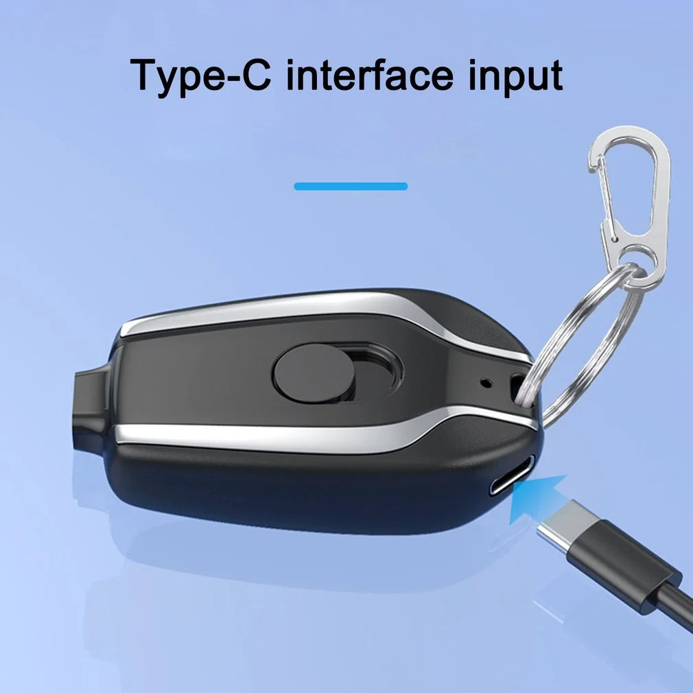 Keychain Power Bank Compact 1500mAh Type-C