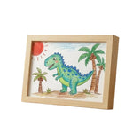 Kids Artwork Frame Wood Front-Opening Built-In Storage