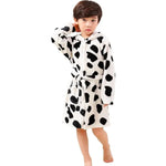 Kids Bathrobe Hooded Soft Flannel Quick-Drying