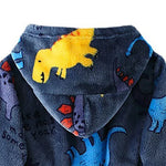 Kids Bathrobe Hooded Soft Flannel Quick-Drying
