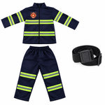 Kids Firefighter Costume Lightweight Zip-Front Uniform