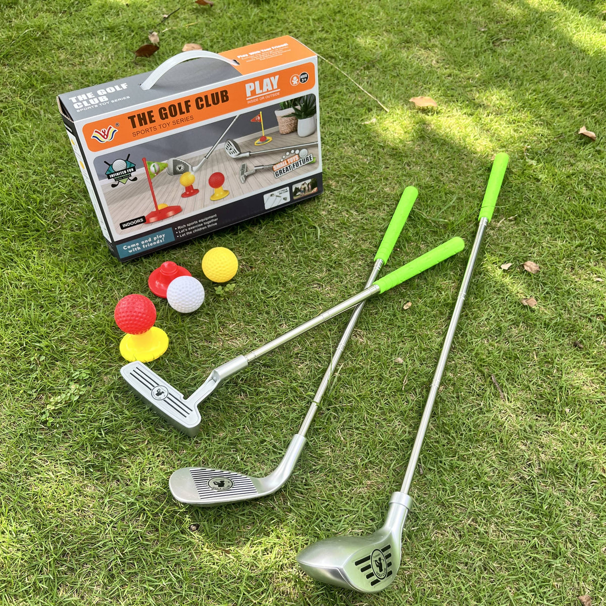 Kids Golf Set Telescopic Clubs Balls & Targets for Indoor Outdoor Play