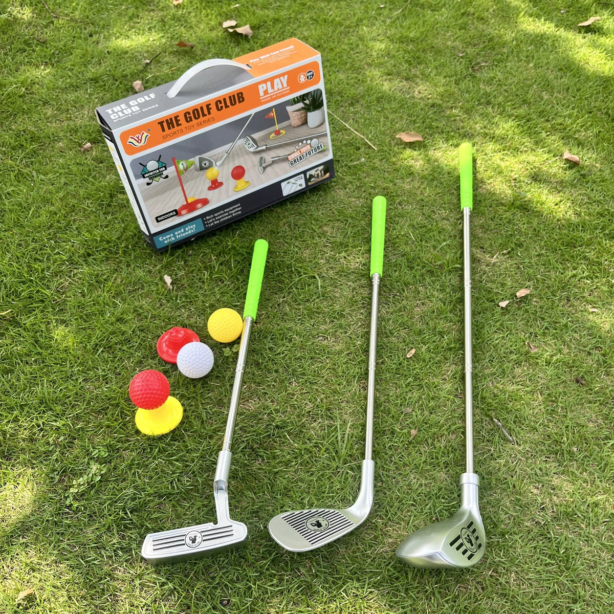 Kids Golf Set Telescopic Clubs Balls & Targets for Indoor Outdoor Play