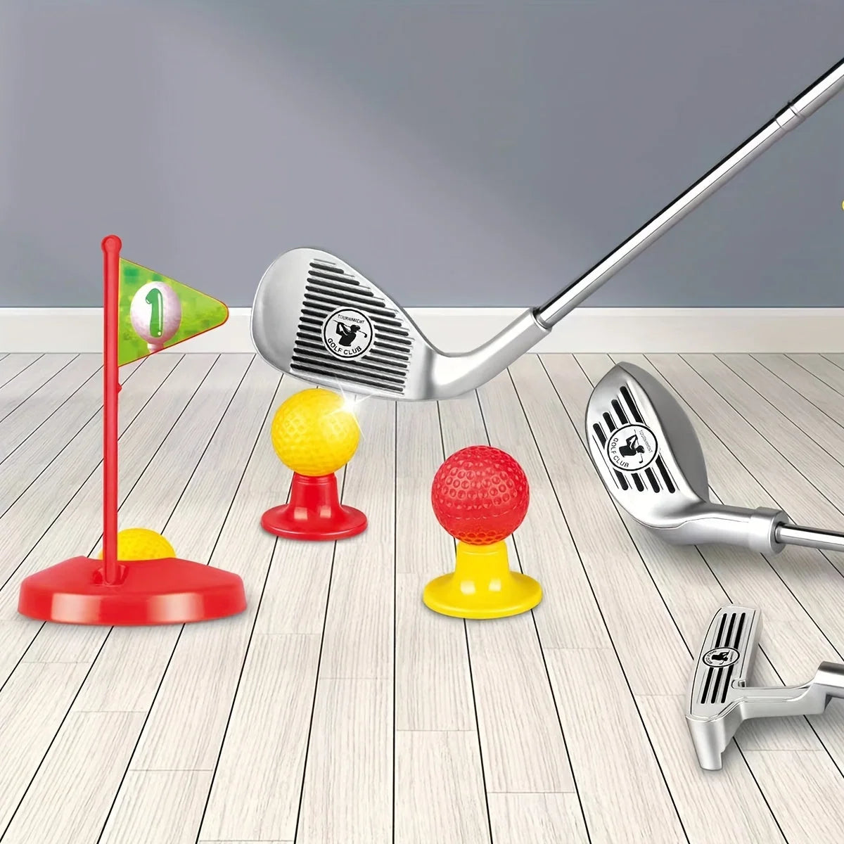 Kids Golf Set Telescopic Clubs Balls & Targets for Indoor Outdoor Play