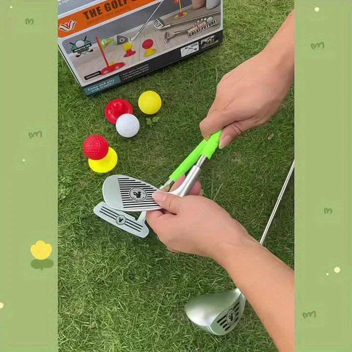 Kids Golf Set Telescopic Clubs Balls & Targets for Indoor Outdoor Play