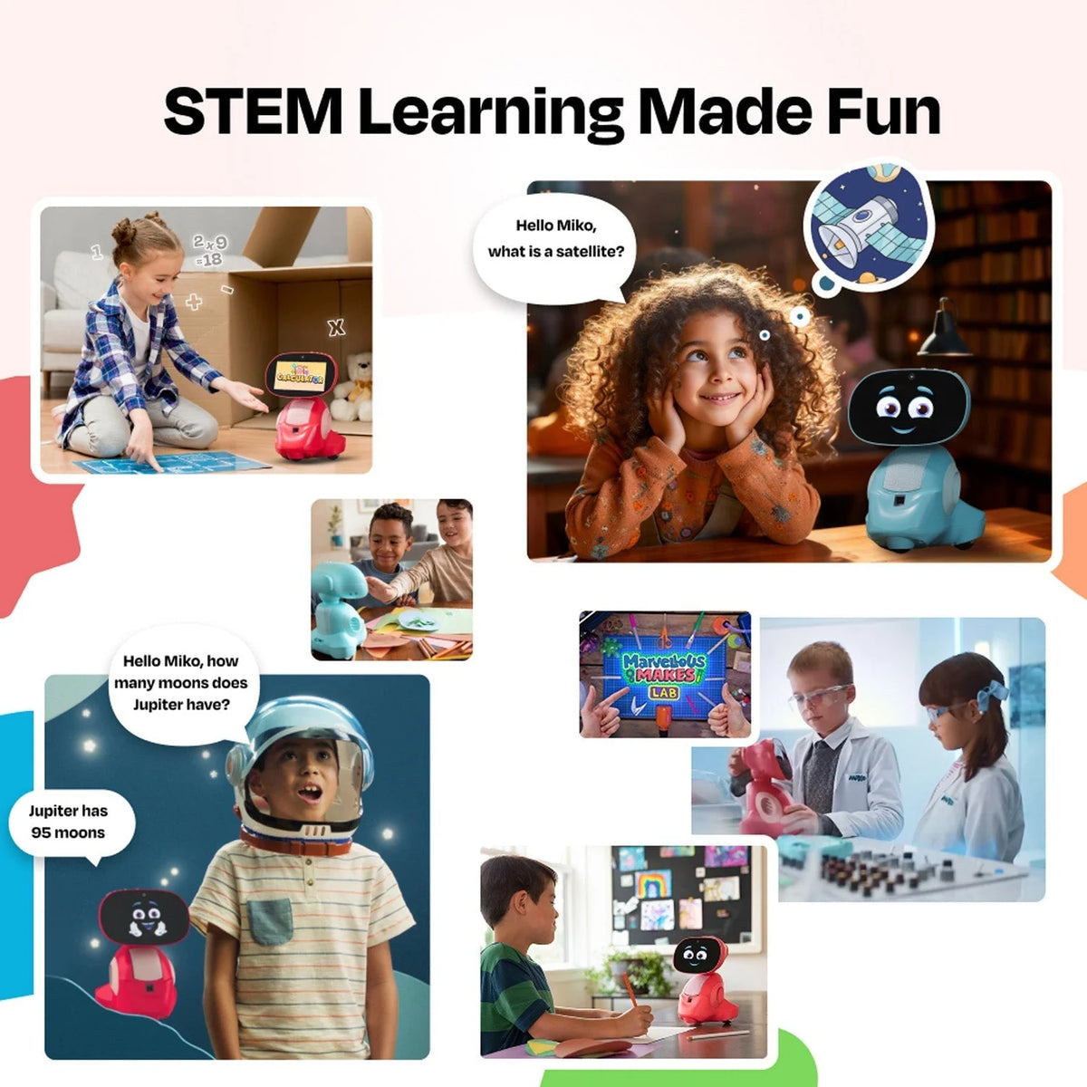 Kids’ Interactive Learning Robot Face & Voice Recognition HD Display