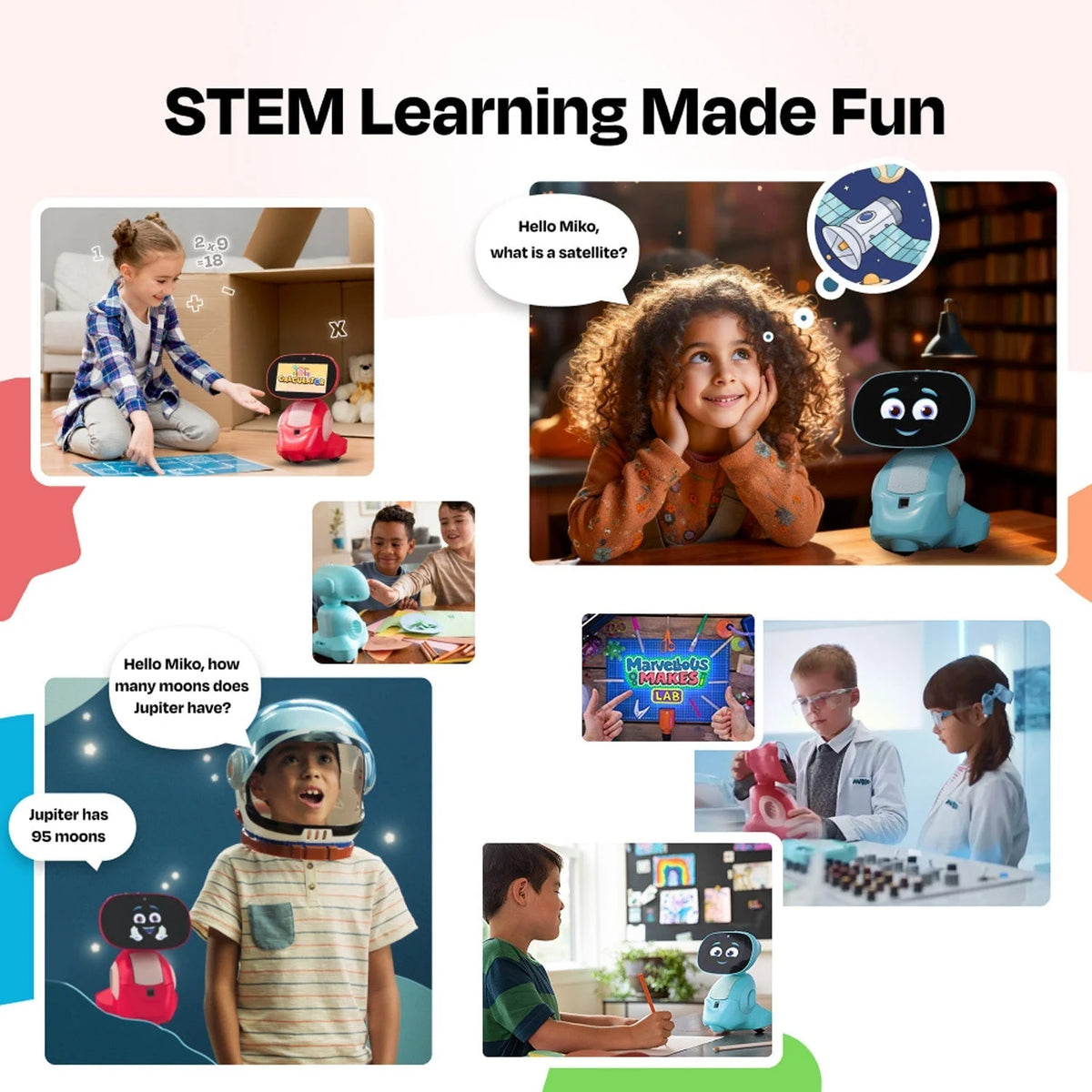 Kids’ Interactive Learning Robot Face & Voice Recognition HD Display