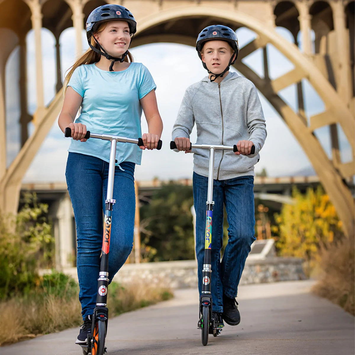 Kids Kick Scooter LED Light-Up Wheels Folding Design