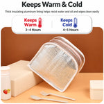 Kids Lunch Bag Insulated Wipe-Clean Lining Padded Handles