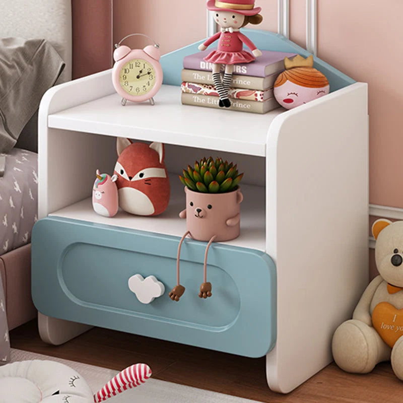 Kids Nightstand MDF Compact Drawer Storage
