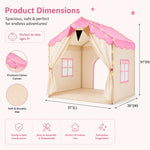Kids Play Tent Padded Mat Decorative Lights Foldable Frame