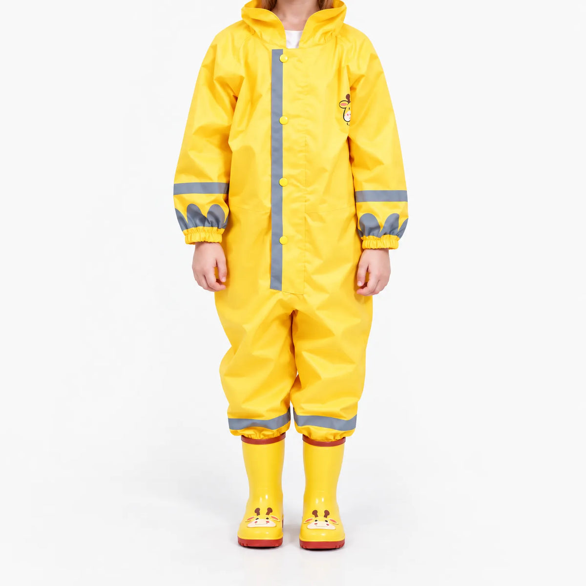 Kids Rain Suit Full-Coverage Reflective Water-Repellent