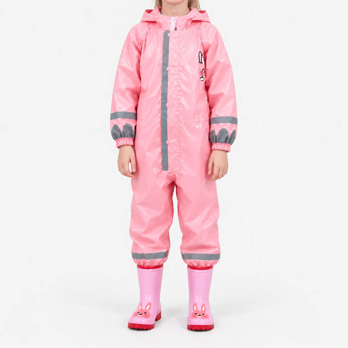 Kids Rain Suit Full-Coverage Reflective Water-Repellent