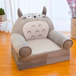 Kids' Storage Bench Foldable Animal Design Padded Velour Seat