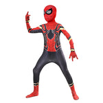 Kids Superhero Costume One-Piece Stretch Hooded Jumpsuit